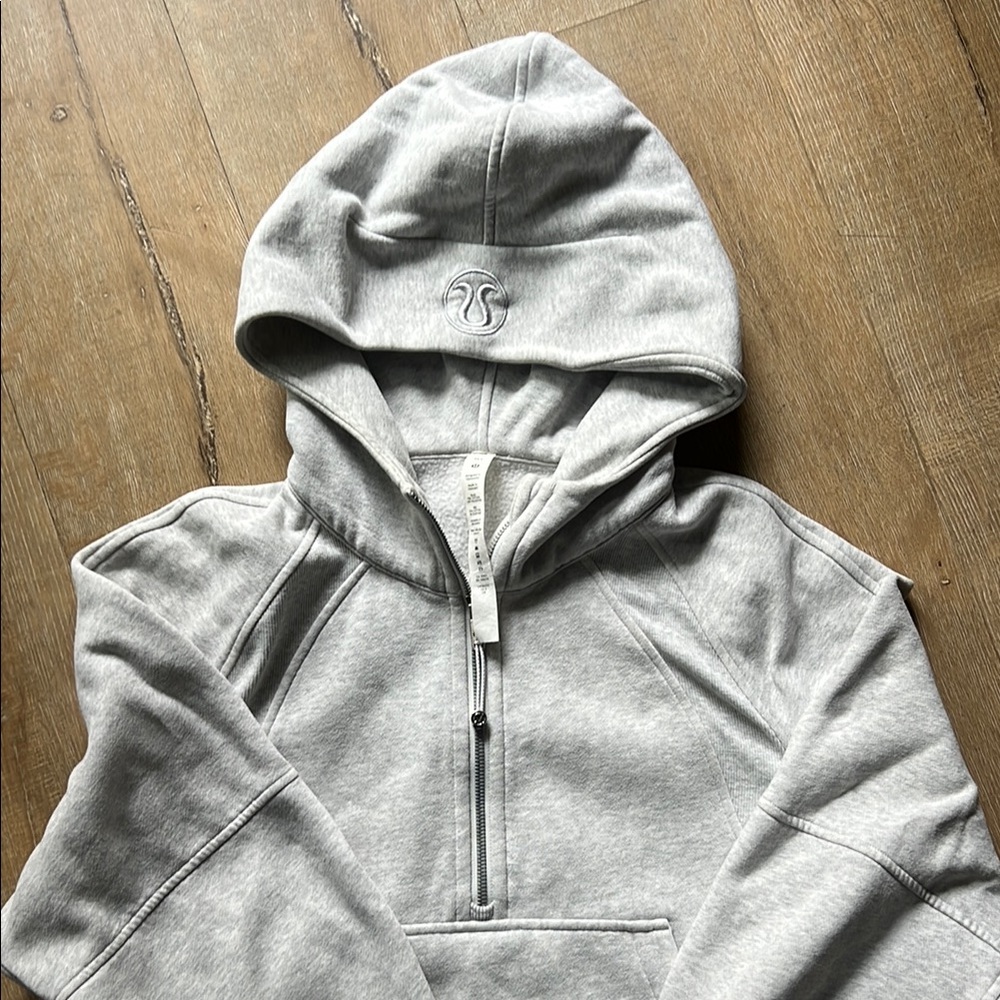 Lululemon Gray Hooded Sweatshirt with Logo